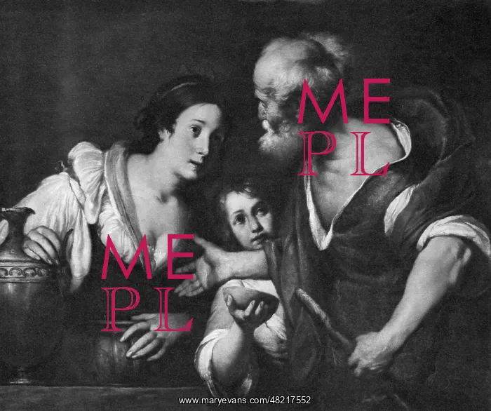 : Painting of Bernardo Strozzi: The poor widow of Zarepta, 1 : Painting of Bernardo Strozzi: The poor widow of Zarepta, 1