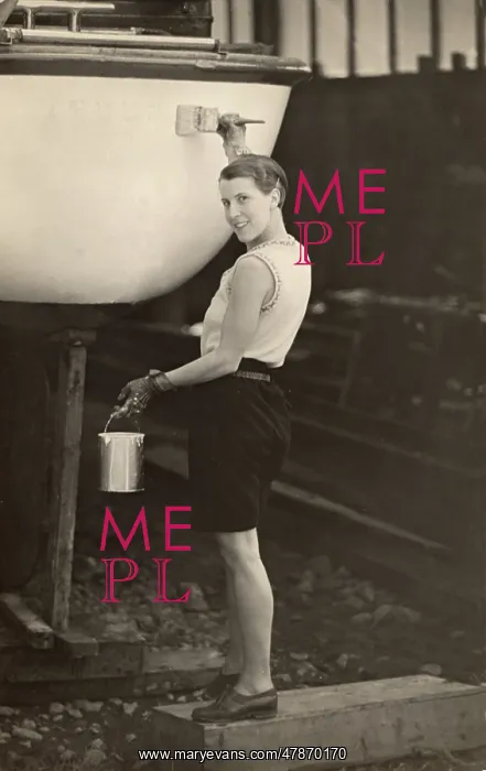 : Painting a boat, 1933 : Painting a boat, 1933
