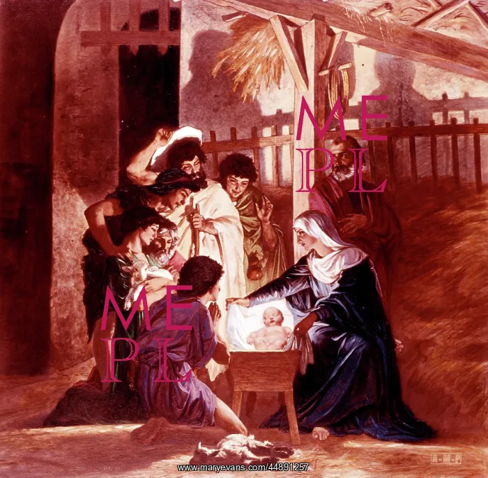 : Painting By Bouguereau Adoration : Painting By Bouguereau Adoration