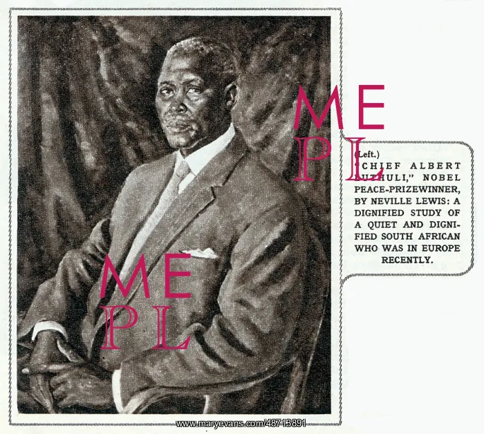: Painting of Chief Albert Luthuli : Painting of Chief Albert Luthuli