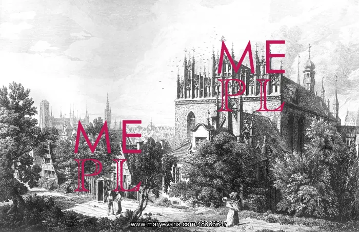 : Painting of the Church of St. Trinity : Painting of the Church of St. Trinity