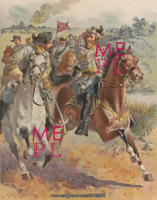 : Painting of General JEB Stuart's raid around McClellan : Painting of General JEB Stuart's raid around McClellan