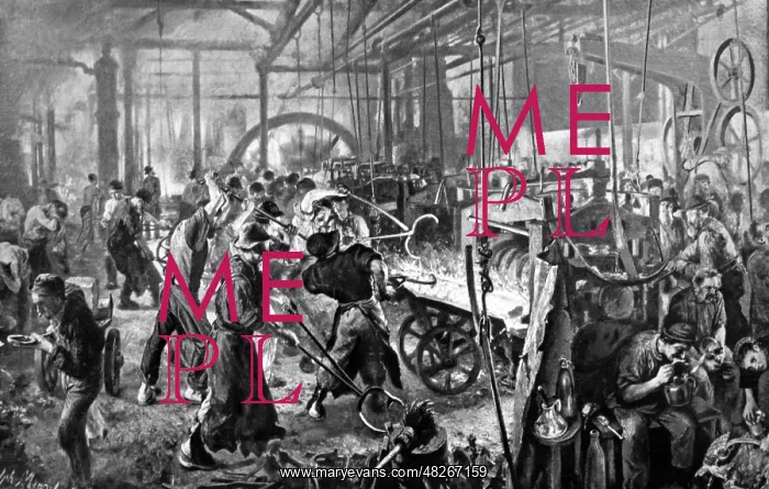 : The painting The Iron Rolling Mill - Das Eisenwalzwerk : The painting The Iron Rolling Mill - Das Eisenwalzwerk