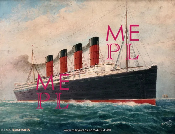: Painting of the Lusitania : Painting of the Lusitania