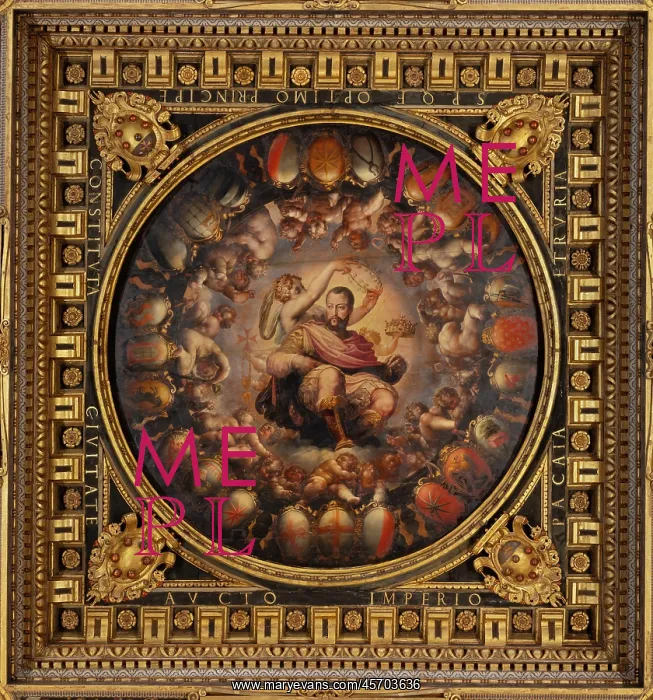  : Painting, Palazzo Vecchio, Florence, Tuscany, Italy