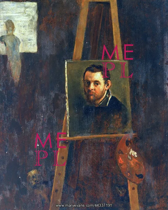 : Painting showing a Self-portrait, by : Painting showing a Self-portrait, by