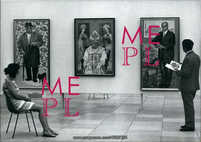 : Three paintings at an exhibition in Munich : Three paintings at an exhibition in Munich