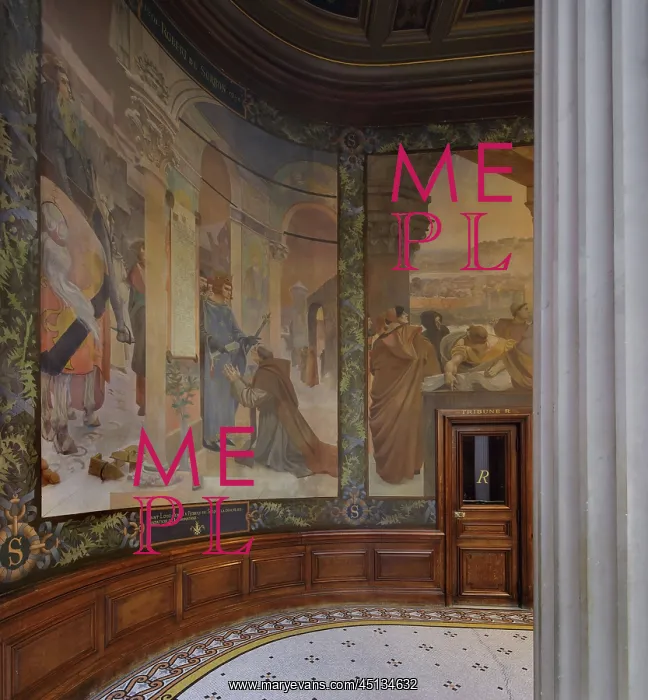 : Paintings in the peristyle, Palais Academique : Paintings in the peristyle, Palais Academique