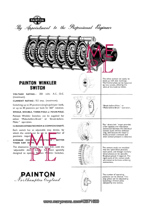 : Painton El;ectrical Components & Accessories. Winkler Switch : Painton El;ectrical Components & Accessories. Winkler Switch