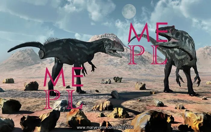 : A pair of Allosaurus dinosaurs during Earth's : A pair of Allosaurus dinosaurs during Earth's