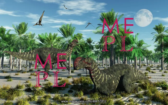 : A pair of Altirhinus dinosaurs : A pair of Altirhinus dinosaurs