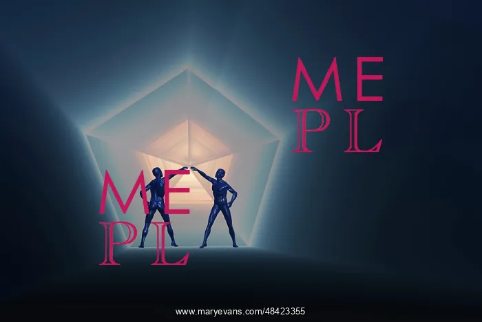 : A pair of androids opening up a time and space portal : A pair of androids opening up a time and space portal