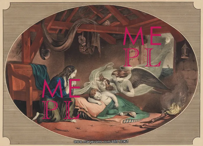 : A pair of angels fly through a window to comfort : A pair of angels fly through a window to comfort