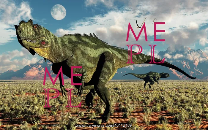  : A pair of carnivorous Yangchuanosaurus dinosaurs