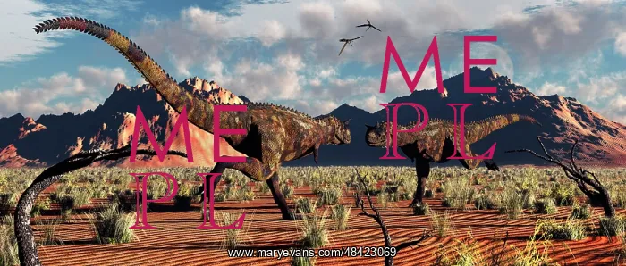 : A pair of Carnotaurus dinosaurs in a territorial dispute : A pair of Carnotaurus dinosaurs in a territorial dispute