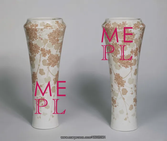 : Pair of china flowerpot holders : Pair of china flowerpot holders