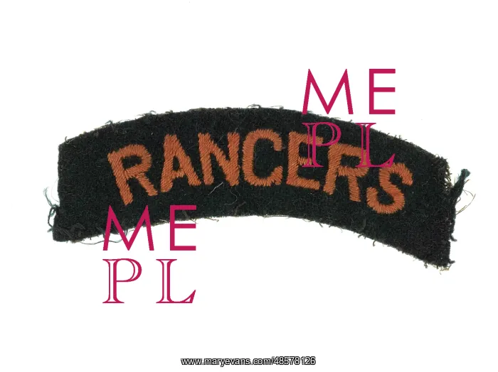 : One of a pair of embroidered shoulder titles : One of a pair of embroidered shoulder titles
