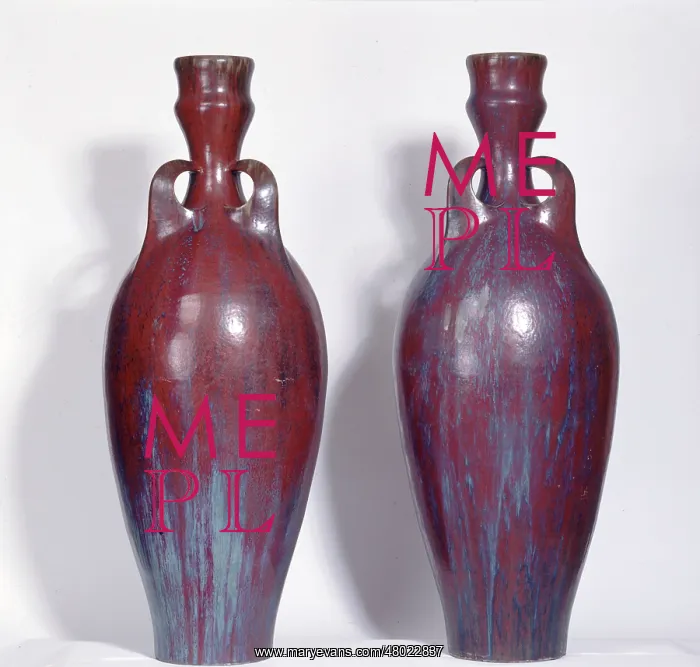 : Pair of monumental vases : Pair of monumental vases