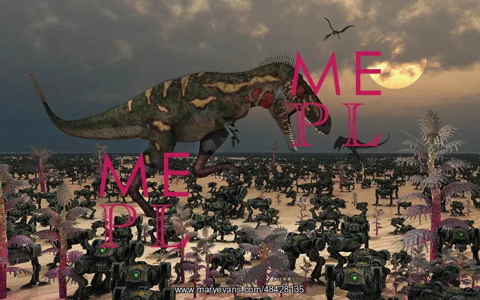 : A pair of Nanotyrannus amongst an invasion of migrating ? : A pair of Nanotyrannus amongst an invasion of migrating ?