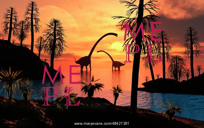 : A pair of Omeisaurus dinosaurs from the Jurassic period of ? : A pair of Omeisaurus dinosaurs from the Jurassic period of ?