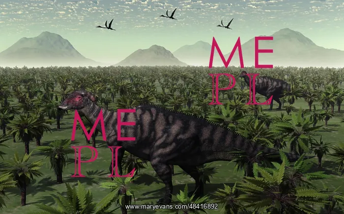 : A pair of Parasaurolophus walk through the Cretaceous ? : A pair of Parasaurolophus walk through the Cretaceous ?