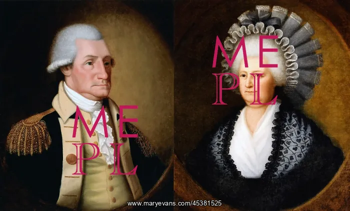 : This pair of portraits of George and Martha : This pair of portraits of George and Martha
