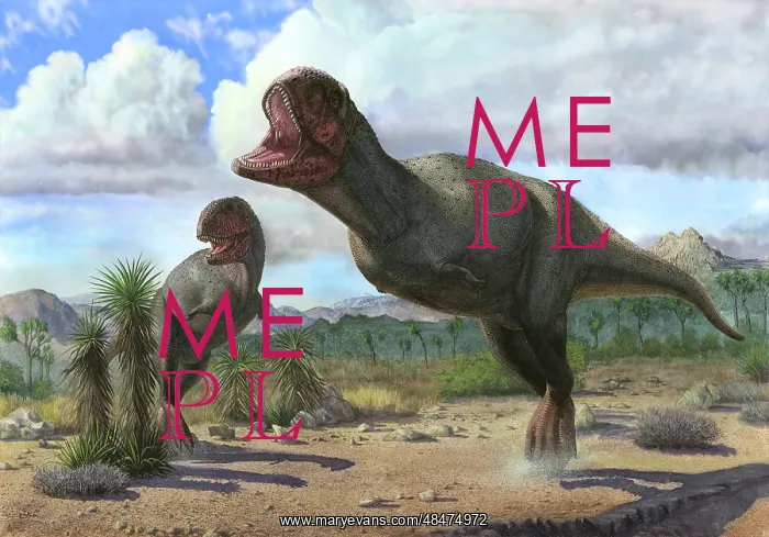  : A pair of Pycnonemosaurus nevesi running at the time of the