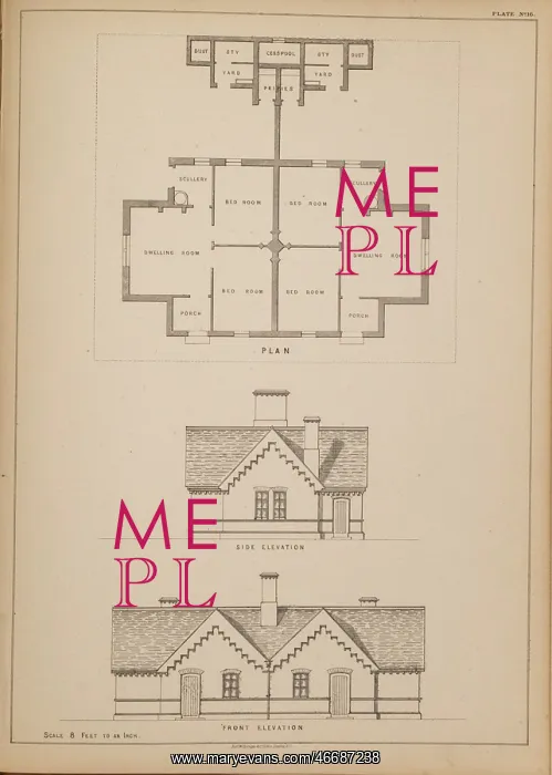 : Pair of semi-detached cottages : Pair of semi-detached cottages