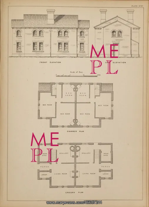 : Pair of semi-detached cottages : Pair of semi-detached cottages