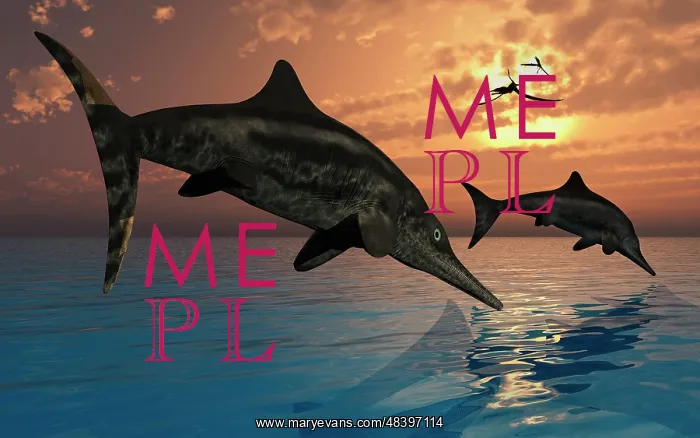 : A pair of Stenopterygius ichthyosaurs jumping out of the ? : A pair of Stenopterygius ichthyosaurs jumping out of the ?