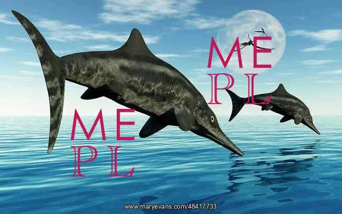 : A pair of Stenopterygius ichthyosaurs jumping out of the ? : A pair of Stenopterygius ichthyosaurs jumping out of the ?