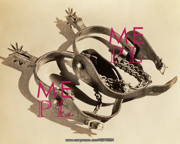 : Pair of Western Cowboy Spurs That Attach To Rider's : Pair of Western Cowboy Spurs That Attach To Rider's