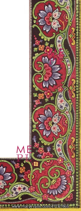  : Paisley Floral Border Pattern