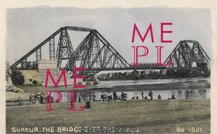 : Pakistan - Sukkur - The Bridge over the Indus : Pakistan - Sukkur - The Bridge over the Indus