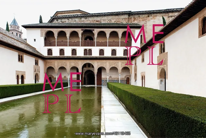 : Palacio de Comares with the Myrtle Patio in : Palacio de Comares with the Myrtle Patio in