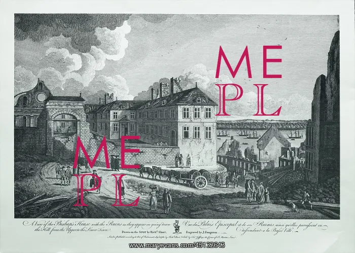 : Palais Episcopal, engraving, Quebec City, Quebec, Canada : Palais Episcopal, engraving, Quebec City, Quebec, Canada