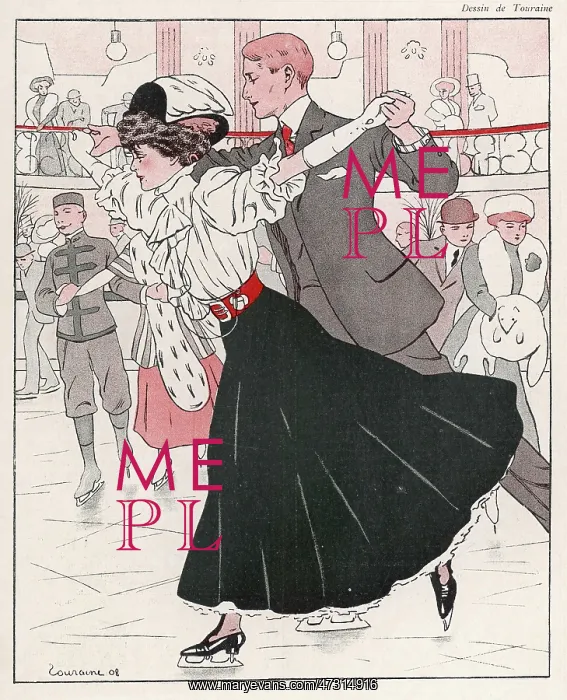 : PALAIS DE GLACE SKATING 1908 : PALAIS DE GLACE SKATING 1908