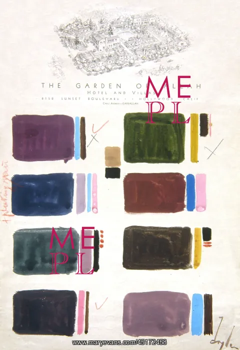 : Palette for The Garden of Allah, Dryden : Palette for The Garden of Allah, Dryden
