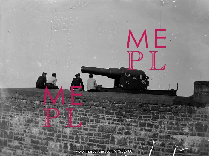 : Palliser cannon, Stack Rock, Milford Haven, West Wales : Palliser cannon, Stack Rock, Milford Haven, West Wales