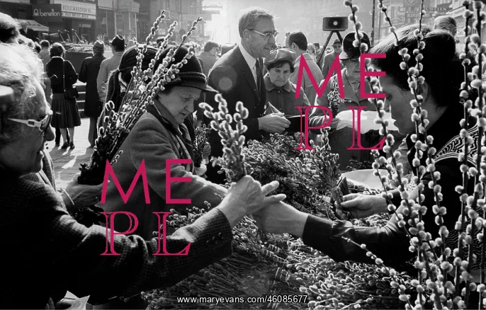 : Palm Sunday in Vienna. The people stocking up on : Palm Sunday in Vienna. The people stocking up on