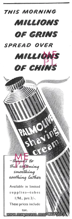 : Palmolive Shaving Cream 1947 : Palmolive Shaving Cream 1947