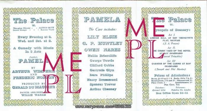 : Pamela by Arthur Wimperis and Frederick Norton : Pamela by Arthur Wimperis and Frederick Norton