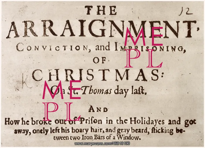 : Pamphlet about Christmas under the Puritans : Pamphlet about Christmas under the Puritans
