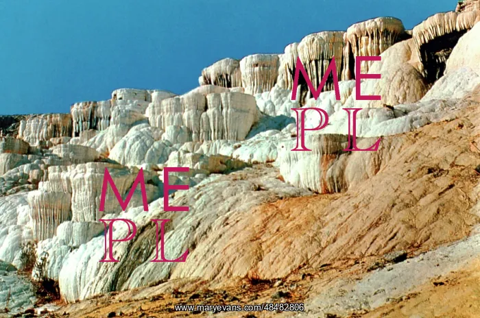 : Pamukkale, meaning cotton castle in Turkish : Pamukkale, meaning cotton castle in Turkish
