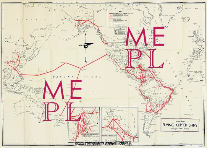 : Pan American Airways route map : Pan American Airways route map
