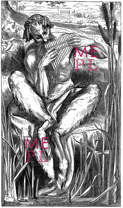 : Pan playing his pipes. Illustration by Frederic : Pan playing his pipes. Illustration by Frederic