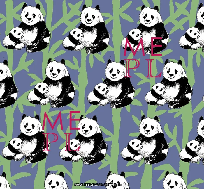  : Panda and cub pattern