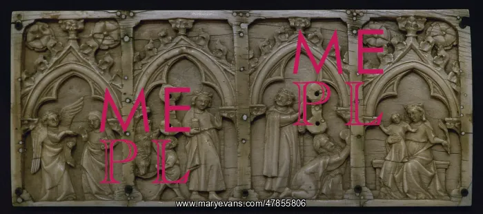 : Panel from a Casket with Scenes from the Infancy of Christ : Panel from a Casket with Scenes from the Infancy of Christ