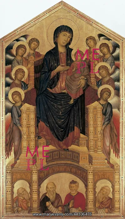 : Panel of the Madonna and Child, by Cimabue : Panel of the Madonna and Child, by Cimabue