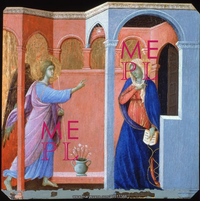 : Panel from the Maesta Altarpiece: The Annunciation : Panel from the Maesta Altarpiece: The Annunciation